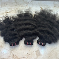 Arrow Hair Exporters propose des mèches de cheveux naturels vierges, ondulées en vagues profondes, à double trame, Remy, cheveux humains indiens bruts, 100g, Tamil