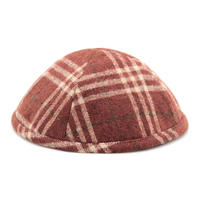 Kipá Roja Retro Personalizada, Gorro Judío Étnico de Cuello Redondo de Algodón Puro, Nueva Moda