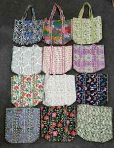 Bolsos estampados de algodón cosidos kantha hechos a medida ideales para reventa en tiendas de accesorios de moda - Product Image 3