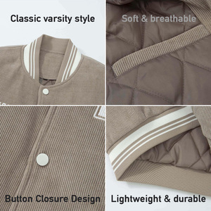 Veste universitaire chaude avec impression de logo personnalisé broderie style collège OEM ODM approvisionnement direct usine fabricant fournisseur - Product Image 2