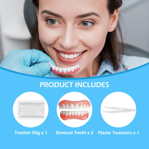 Kit de silicone blanchissant pour prothèses dentaires, doublures en plastique pour dents supérieures et inférieures - Product Image 4