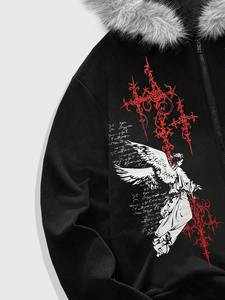 Sweat-shirt oversize pour homme, impression DTG, style streetwear, poids lourd, pour un usage décontracté, mode moderne. - Product Image 6