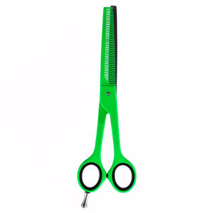 Tijeras de adelgazamiento con estilo para el cabello, tijeras de adelgazamiento del cabello de acero inoxidable de Color loro con reposapiés ajustable - Product Image 6