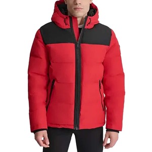 Veste polaire de piste isolée résistante à l'eau pour hommes manteau à bulles de style Hip Hop avec col montant et capuche pour la course à pied - Product Image 6
