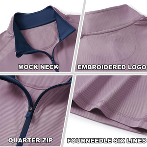 1/4 Zip Pullover Sudadera personalizada para hombres Manga completa 100% Poliéster Regular Fit Polo Quarter Zip Sudaderas con capucha en blanco hombres - Product Image 6