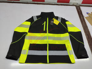 เสื้อแจ็กเก็ตมีฮู้ดแบบมีซิปสะท้อนแสงสำหรับผู้ชายเสื้อฮู้ดก่อสร้างแขนยาวเพื่อความปลอดภัยสำหรับผู้ชาย - Product Image 2