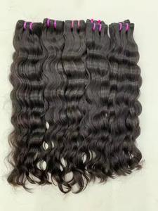 Extensions de cheveux humains indiens crus Remy vierges 100% les plus vendues Texture droite douce de l'Inde Prix de gros - Product Image 2