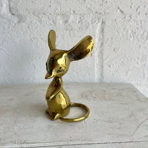 Elegant Antique Finish Brass Animal Figure Sculpture For Table <b>Decor</b> Perfect For Vintage Home And Cultural <b>Spaces</b> - Product Image 1