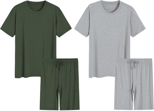 Conjunto de chándal deportivo de poliéster/algodón para hombre Camisa y pantalones con bolsillos High Street Summer Transpirable - Product Image 2