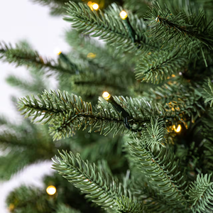 <span class=keywords><strong>Sapin</strong></span> de Noël artificiel de luxe pré-éclairé de 7,5 pieds avec lumières LED miniatures multifonctions changeantes de couleur pour la décoration de fête de vacances - Product Image 2