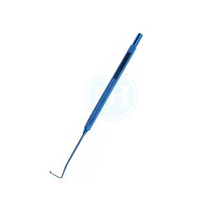 Crochet musculaire chirurgical Helveston de haute qualité, extra délicat, 8 mm, manche plat, pointe fine et arrondie - Product Image 5