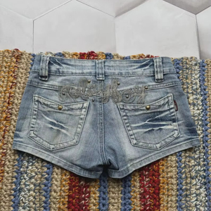 Vintage S Taille Denim Shorts Jeanagers Autre Artisanat Jeans Pantalon Court - Product Image 1
