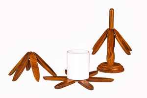 Plateau de voyage en bois Explorers Plateau en bois Planche de service rustique inspirée du voyage pour la maison et la décoration - Product Image 3