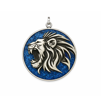 Pendentif en alliage plaqué or chrétien avec logo du fabricant, breloque poisson de dessin animé mignon pour enfants, personnalisé en émail et zircon