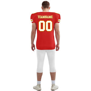 Uniforme de football américain de qualité supérieure, chemise rouge et short blanc, entraînement, équipe de club, ensemble d'uniformes de football américain - Product Image 4