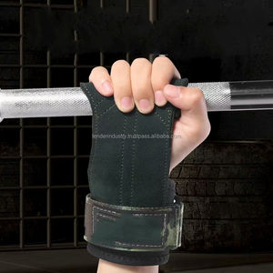 Gran oferta, último estilo, logotipo personalizado, gimnasio, Fitness, piel de vaca, empuñadura de mano, correa de muñeca de cuero de alta calidad para levantamiento de pesas - Product Image 3