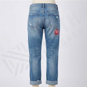 Ladies Style Plaid Trousers Plus Size High Waist Ripped Skinny Denim Pant Utility Women's Cargo <b>Jeans</b> <b>Floral</b> Embroidered Bottoms - Product Image 2