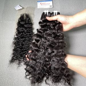 Cheveux humains Style brut vietnamien birman cheveux bouclés vierge couleur naturelle vierge cuticule aligné Extensions de cheveux humains - Product Image 3