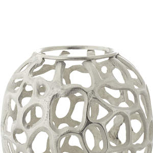 Vase en métal argenté et corail Vase de sol de décoration de maison moderne Vase de sol de décoration de jardin nickelé Vase de sol - Product Image 2