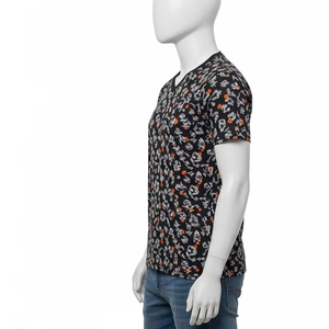 T-shirts en coton polyester imprimé, col rond, tissu doux et respirant, vêtements décontractés de haute qualité, impression de logo personnalisée, fournisseur en gros - Product Image 5