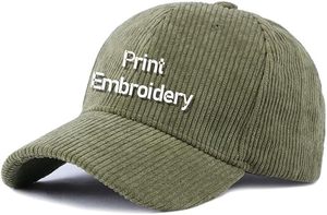 Gorra de Béisbol de Pana de 6 Paneles, Deportiva, de 5 Paneles, Lisa, Informal, con Logotipo Bordado, Impermeable, Tejido Espigado, Dobby, 100% Algodón, Metal - Product Image 2