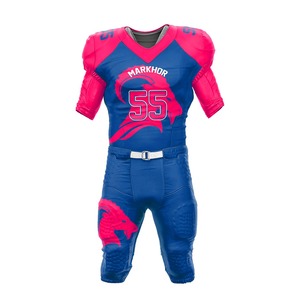 Conjuntos de uniformes sublimados transpirables de fútbol americano de secado rápido personalizados de alta calidad - Product Image 4