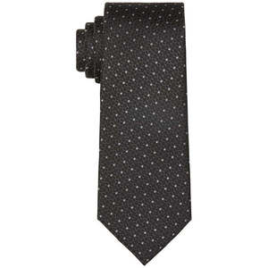 For Calvin Klein Men's Gray Flower Dot Jacquard Printed <b>Tie</b> Casual One Size Wool and <b>Polyester</b> Silk Bow <b>Tie</b> with Gift Box - Product Image 1