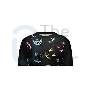 Sweat-shirt décontracté en polaire respirant UNI GEAR Cozy à manches longues en polyester/coton pour homme et femme, noir, vente en gros - Product Image 3