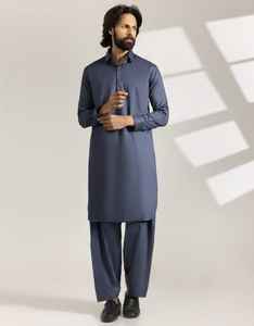 Pakistan Shalwar Kameez ensemble vêtements islamiques hommes Salwar Kameez pour la fête vente en gros Slim Fit décontracté - Product Image 6