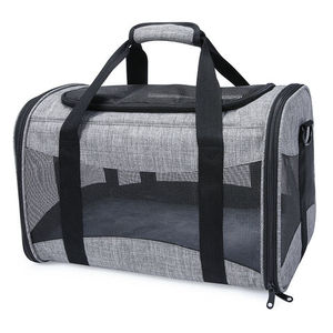 Mochila de viaje para mascotas portátil aprobada por aerolínea plegable al por mayor, cremallera de impresión transpirable de malla impermeable Oxford - Product Image 1