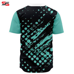 เสื้อเบสบอลผ้าถักสองชั้นสำหรับเยาวชนเสื้อถักแบบระเหิดเสื้อเจอร์ซี่ย์แบบติดกระดุม - Product Image 2