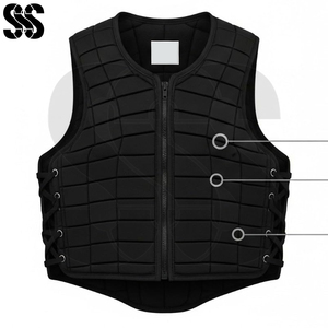 Gilet de sécurité pour l'équitation pour les jeunes enfants, léger, respirant, protection corporelle équestre, équipement d'équitation haute protection, réglable sur les côtés - Product Image 5