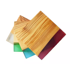 Best Seller's High Quality Trendy <b>Square</b> Wooden Resin Mats & Pads Household Dinnerware Glass Coasters for Home Decor - Product Image 6