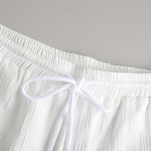 Ensemble d'été décontracté deux pièces pour hommes Chemise à manches courtes et à boutons avec couleurs personnalisées Ensemble de vêtements d'extérieur à séchage rapide et respirant - Product Image 4