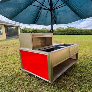 Carrito para perritos calientes Mini carrito de comida de acero inoxidable - Product Image 1