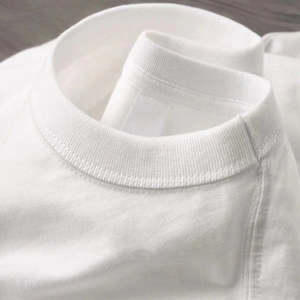 OEM Premium personnalisé 250 Gsm été T-Shirt pour les hommes de grande taille respirant tricoté décontracté manches courtes plaine O-cou sérigraphie - Product Image 4