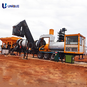 Pequeña planta de mezcla de asfalto portátil móvil 40-120TPH con motor | Control PLC de bajo costo de mantenimiento - Product Image 3