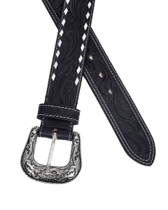 Superior Quality Customized Retro Western Cowboy <b>Leather</b> <b>Belt</b> Handmade with Alloy Buckle-Wholesale Supply - Product Image 1