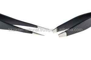 Pinzas para pestañas con agarre de diamante Pinzas para extensión de pestañas con agarre de diamante Pinzas probadas a mano de acero inoxidable - Product Image 3