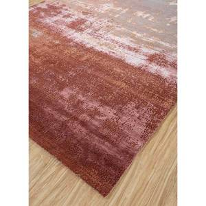 Alfombra Kavi de Lana y Seda de Bambú Anudada a Mano, Rosa y Morado Abstracto, Nueva, 9x12, para Decoración de Sala de Estar, Modelo Teoría del Caos Esk-361 - Product Image 2