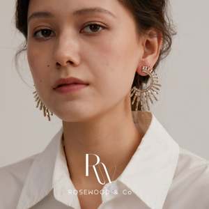 Orecchini a perno dorati a forma di sole, con zirconi bianchi, geometrici, pendenti, per regalo - Product Image 3