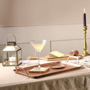 Bandeja de servicio de cobre puro de lujo con estampado floral y asas laterales para hoteles y hostelería en la costa más baja de AALIYAN IMPEX - Product Image 3