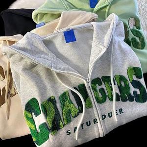 Alta calidad 100% algodón francés Terry hombres sudaderas con capucha sudaderas Streetwear chándales 3D Puff impresión sudaderas con capucha - Product Image 2