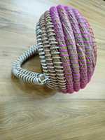 Panier Bolga 100% Rotin Naturel Écologique Durable Décoratif avec Poignée Pliante et Couvercle Tressé à la Main pour Décoration Intérieure et Rangement Alimentaire