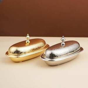 Juego de Cuatro Fruteros Árabes de Moda con Soporte, Diseño Moderno, Acabado Dorado Ecológico para Ramadán - Product Image 2