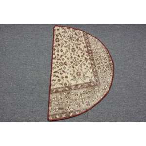 Alfombra de lana de retazos marrón Beige clásica, diseño turco de 2,5x1,4 pies para el hogar, para entrada, cabecera, pasillo, látex rectangular - Product Image 3