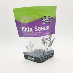 Bolsa de Pie Brillante con Abertura de Cierre, Cremallera y Ventana para Alimentos Secos - Material Laminado Resistente, Directo de Fábrica en Vietnam - Product Image 1