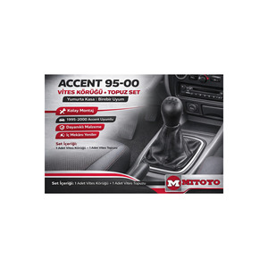 Funda de Palanca de Cambios de Cuero y Perilla para Hyundai Accent 1995-2000, 5 Velocidades, Tipo Caja de Huevos, Compatible con Autos de 6 Velocidades - Product Image 2