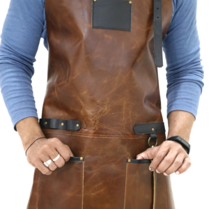 Parrilla restaurante Bar tienda cafés belleza uñas estudios uniforme cuero cocina Delantales para mujer hombres Chef estilista delantal al por mayor - Product Image 1