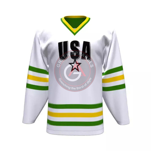 Maillot de hockey sur glace personnalisé de haute qualité pour équipe avec Logo personnalisé 100% maillots de sport OEM en tissu doux polyester - Product Image 1